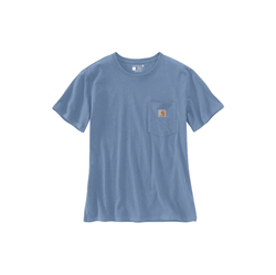 T-SHIRT LOOSE FIT HEAVYWEIGHT SHORT-SLEEVE POCKET SKY STONE 